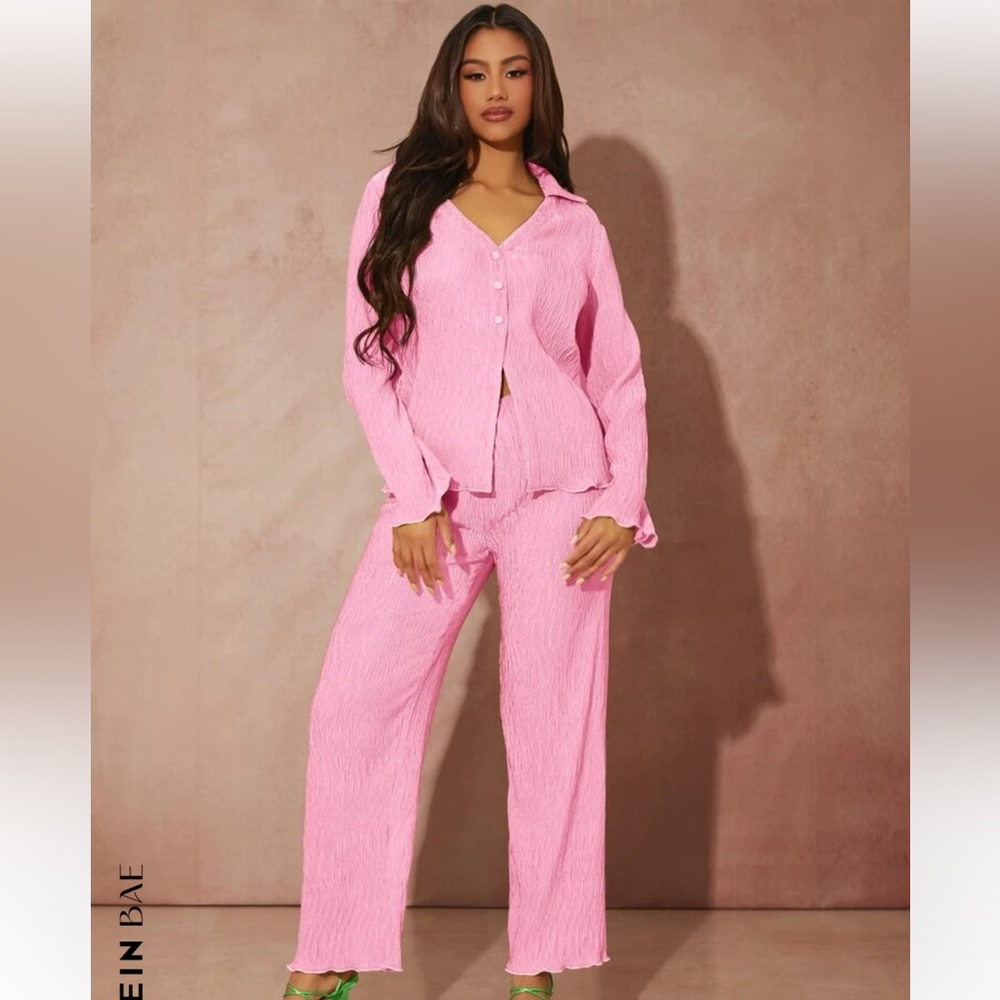 Shein pink matching set